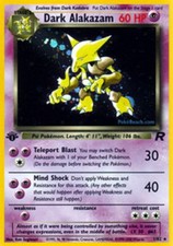 Lightly Played Dark Alakazam - 1/82 - Holo Rare - 1st Edition Pokemon Team Rocke
