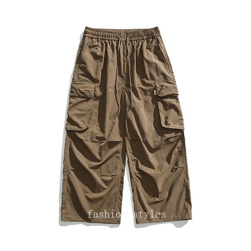 Pantalón cargo suelto multibolsillo montaña exterior con cordón funcional americano para hombre - Imagen 7 de 28