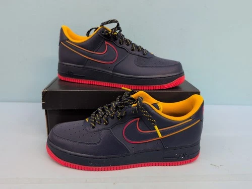 Nike Air Force 1 Low Retro Lettering Men Sports Sneakers US 11.5 Navy HV5752-410