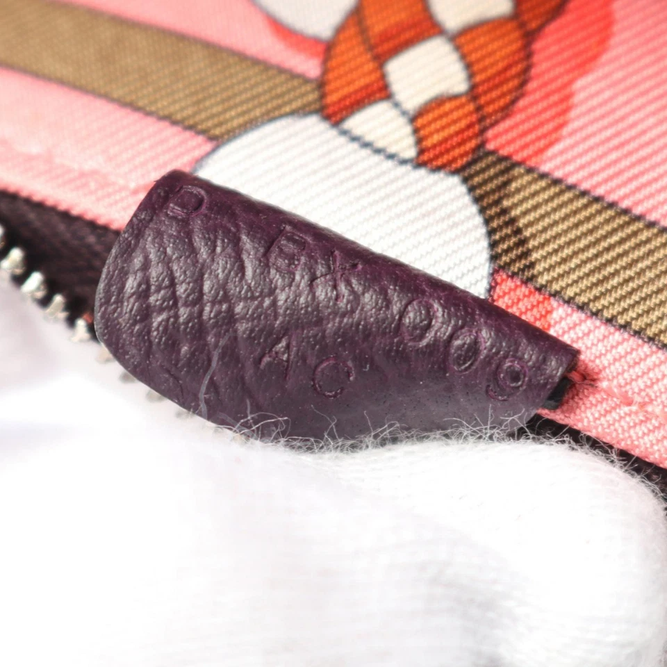 Hermes Azap Compacto Mini Seda Estuche para Monedas Mujer Púrpura Talla Única Foto 2 de 4