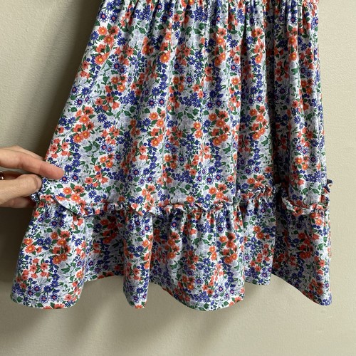 Janie And Jack Girl's White Floral Puff Sleeve Dress Size 6 - Picture 4 of 13