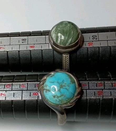 Azurite Malachite Silver .925 Rings Pendant Lot Of 12 - Picture 6 of 21