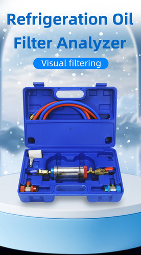 Kit de herramientas de análisis de filtro de aceite refrigerante aire acondicionado automotriz - Imagen 8 de 16
