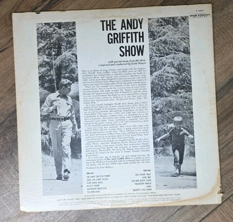 Songs, Themes And Laughs From The Andy Griffith Show - Vinyl LP Org 1961  T-1611 Foto 3 de 4
