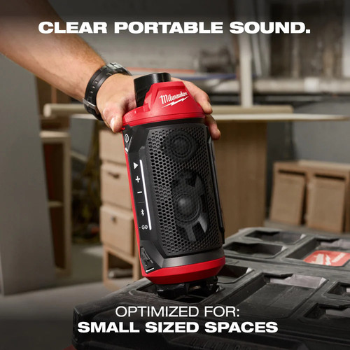 Milwaukee 2955-20 M12 12V PACKOUT Bezprzewodowy głośnik Bluetooth Jobsite Speaker - Bare Tool - Zdjęcie 10 z 12