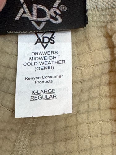 USGI Polartec Desert Tan poids moyen L2 Gen III tiroirs temps froid XL Reg - Photo 2/6