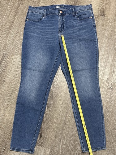 Old Navy Super Skinny Mid Rise Stretch Blue Jeans Damengröße 16 - Bild 2 von 16