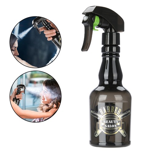 Botella spray de peluquería negra salón peluquero herramientas para el cabello rociador de agua - Imagen 5 de 13