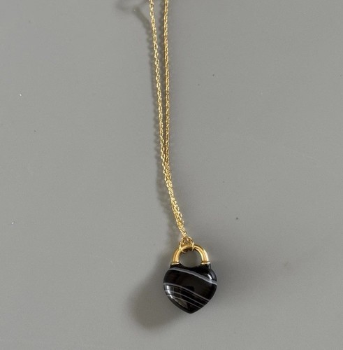 100% Authentic Kate Spade Black / Grey Stone Heart Charm Bracelet - 第 15/17 張圖片