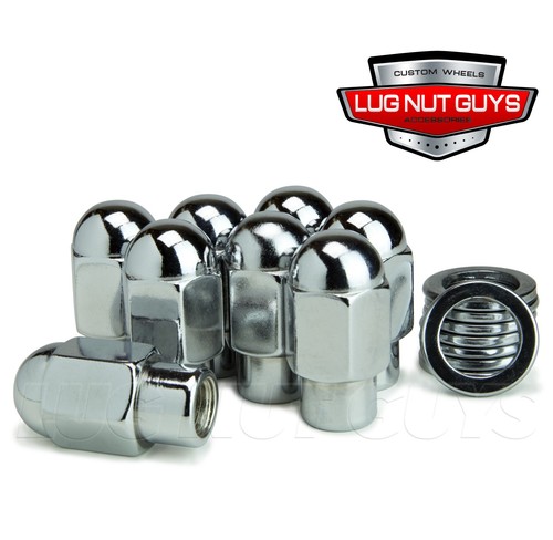 32 Dually Mag Lug Nuts 5/8-18 Chrome Dome Top 0.57" Shank 1" Hex - Picture 1 of 3