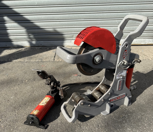 Ridgid 258 Hydraulic Pipe Cutter 2-1/2"-8" W/ Foot Pump MINT - Picture 2 of 9