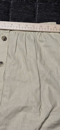 J. Gonna donna Crew colorblock lino cotone midi, beige/rosa, taglia small nuova con etichetta - Foto 8 di 12