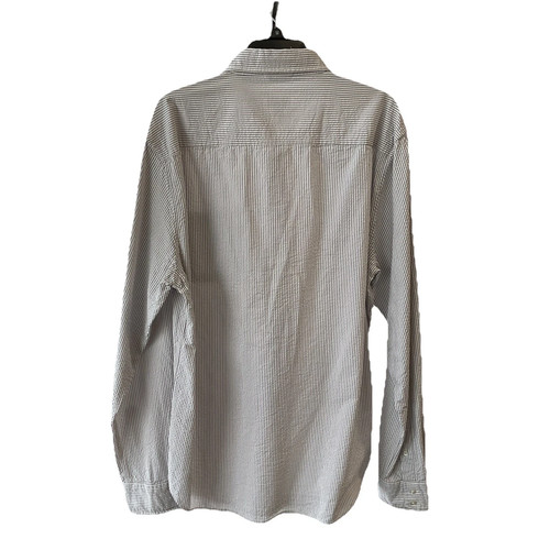 Camicia uomo 55 Broome bianca a righe cotone taglia XL casual con bottoni manica lunga - Foto 2 di 7