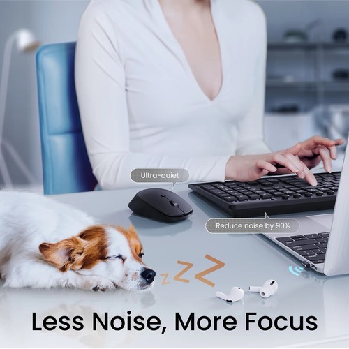 PC321 Ergonomic Wireless Keyboard Mouse Combo with Phone Holder & Shortcuts - Afbeelding 6 van 7