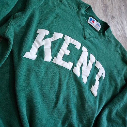 Sudadera Vintage Russell Athletic Kent State Verde Talla L100% Algodón EE. UU. Cuadrada - Imagen 12 de 18
