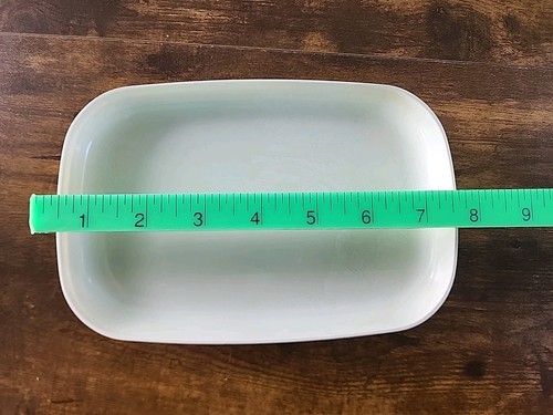 Lot 8 Vintage Anchor Hocking Hi-Heat Microwave Plates Trays Rectangular #452 - Picture 9 of 10