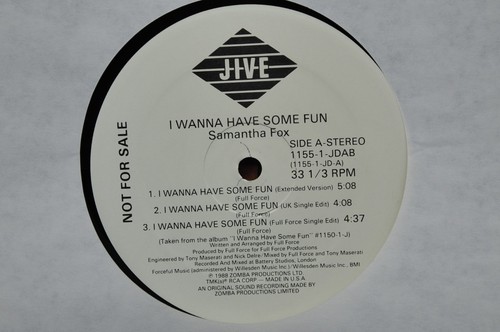 SAMANTHA FOX "I WANNA HAVE SOME FUN" 6-Track PROMO JIVE RECORDS 1988 33RPM - Picture 5 of 5