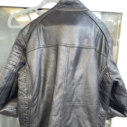 Chaqueta de cuero real negra Aviatrix talla L - Imagen 9 de 13