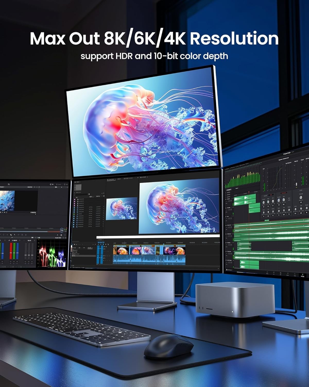 40Gbps Thunderbolt 4 Kabel 2m für ultrahochauflösende Displays und Schnellladung