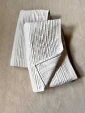 Jennifer Adams Quilted Stripe Pillow Shams, 2 King, White, Polyester 35"x21"