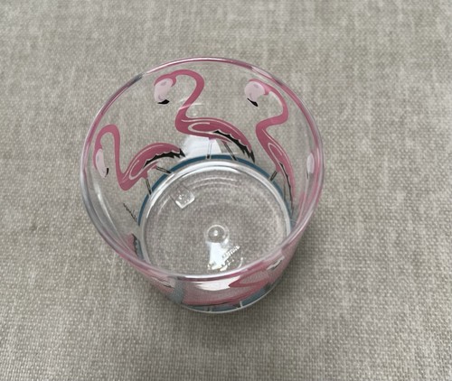 Vintage 4er Set HJ Stotter Rosa Flamingo Kunststoff Altmodische Trinkgläser - Bild 9 von 9