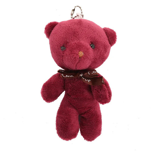 10 pz/confezione 12 cm mini fiocco cravatta orsacchiotto ciondolo peluche giocattolo colorato orsacchiotto - Foto 4 di 32