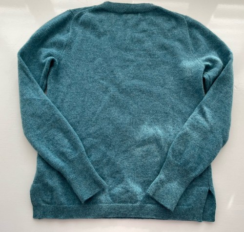 J Crew Pure Cashmere Jumper XS Blue Green - Picture 2 of 3