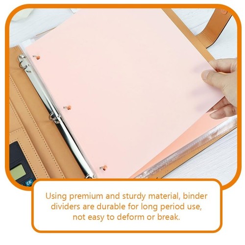 Binder Tabs 8 Sheets Handbook Separator Index Card Dividers Professional - Picture 7 of 8