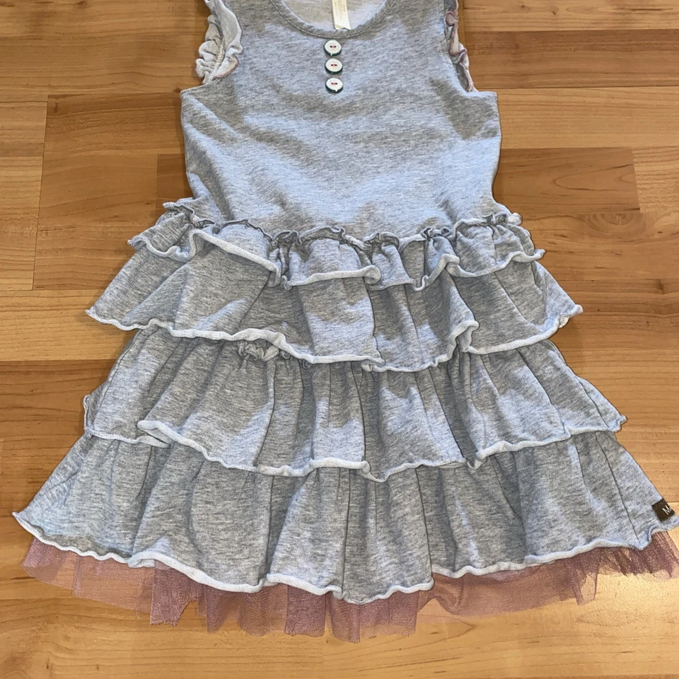 Vestido sudadera gris con volantes Matilda Jane talla 6 Once Upon a Time Whiskers Foto 4 de 4