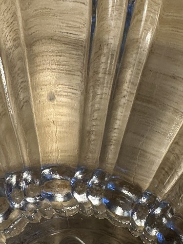 Vintage Anchor Hocking Glass Clear Tab Handled Old Cafe 8.75" Candy/Candle Dish  - Picture 7 of 11