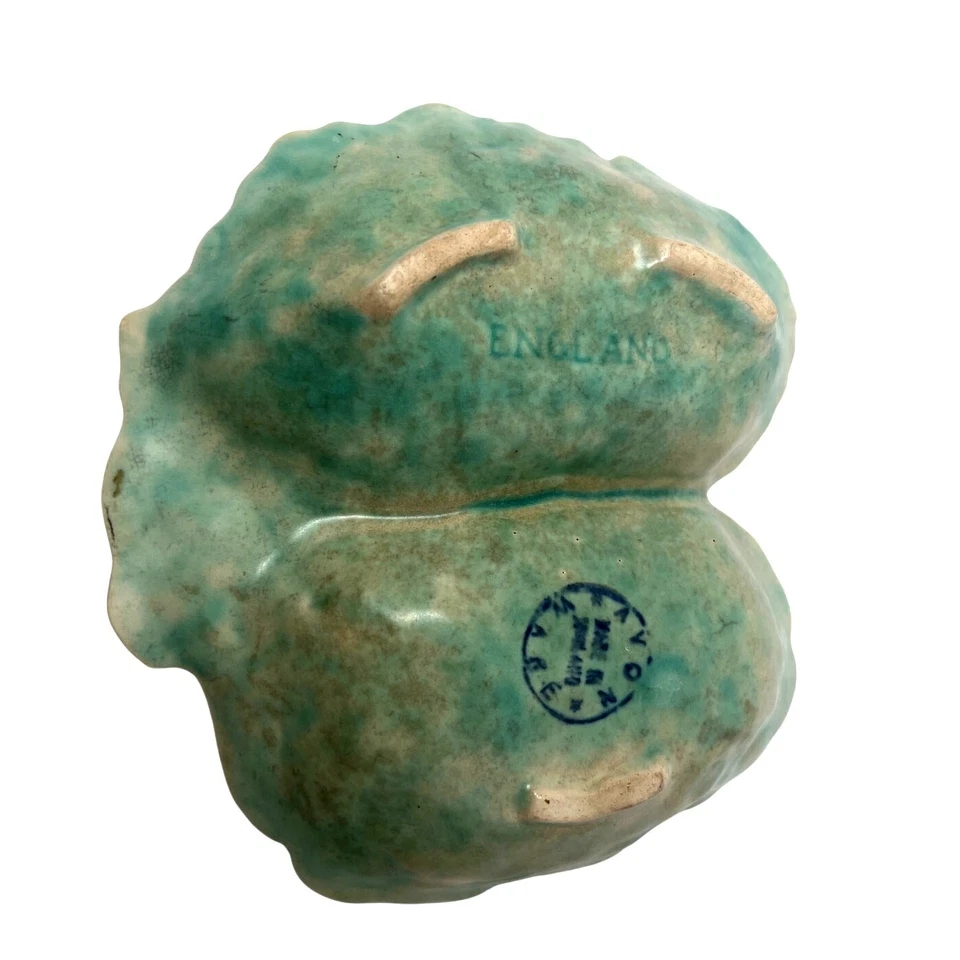 Plato dividido floral/hoja hortensia en relieve vintage de cerámica artística británica AvonWare Foto 4 de 4