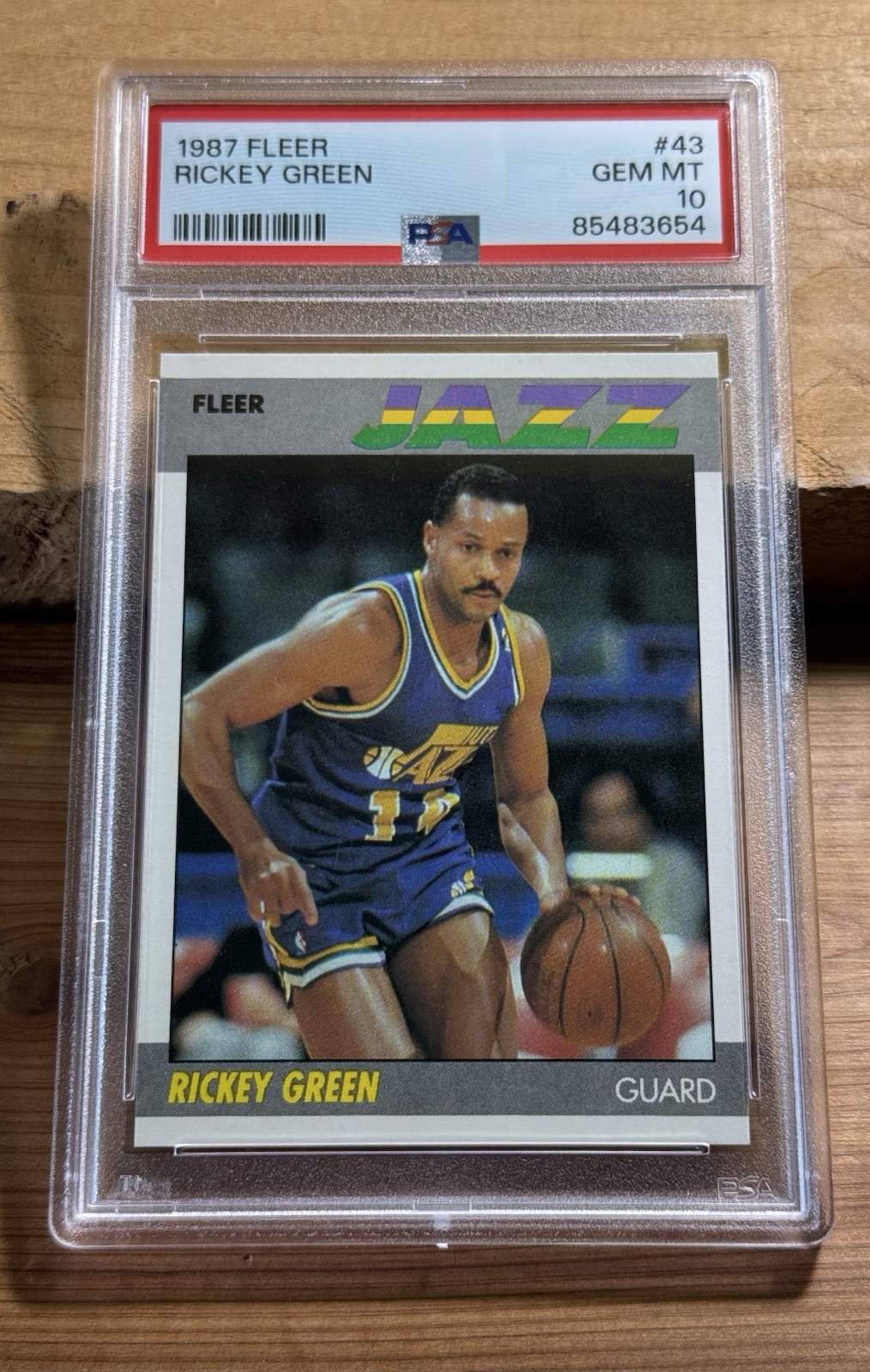 1987 FLEER BASKETBALL #43 Rickey Green UTAH JAZZ *perfect* PSA 10 GEM MT