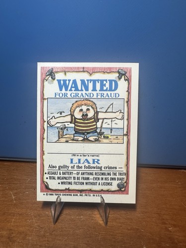 1986 Topps Garbage Pail Kids Serie 3 Eerie Eric #116a - Bild 2 von 2