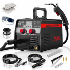 145A MIG Welder, 3 in 1 Flux Core/Lift Tig/Stick Welding Machine 110V IGBT Inver