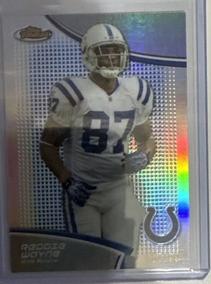 2011 Topps Finest - Reggie Wayne #34 Blue Refractor /99.  87/99 Jersey Match!!!
