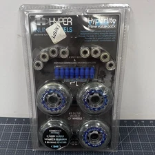 Hyper Rollerblade Inline 76mm Skate Wheels & ABEC 5 Bearings - Value Pack