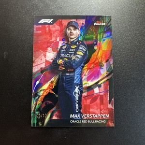 2024 Topps Finest Max Verstappen #88 Red Refractor #’d /10 Red Bull F1