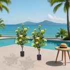 2 Pack Artificial Tea Rose Tree Artificial Plant for Modern Home 97cm/38.2in USA