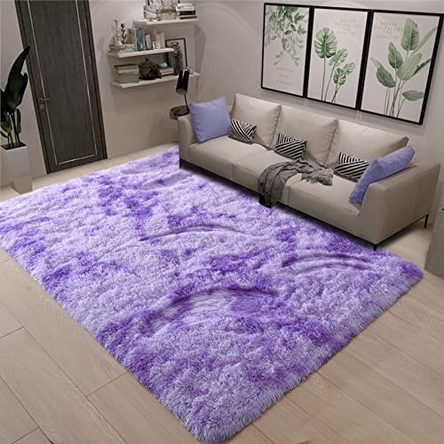 DweIke Super Soft Shaggy Rugs Fluffy Carpets, Tie-Dye Rugs for Living Room - Foto 6 di 9