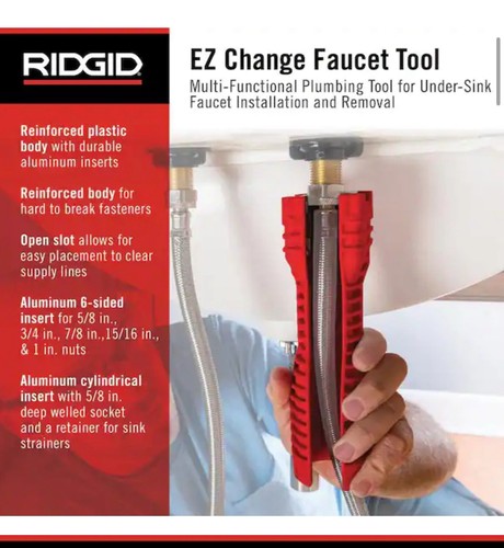 Ridgid EZ Wechsel Sanitär Schraubenschlüssel Wasserhahn Installation und Demontage Werkzeug - Bild 5 von 8