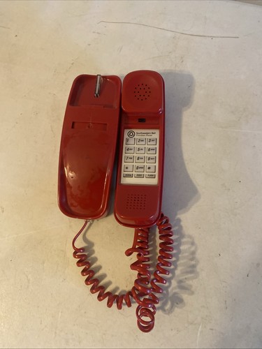 Vintage “Fire Engine Red” Southwestern Bell Freedom Phone trimline telephone