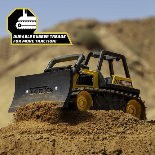 Steel Classics Bulldozer - Hergestellt aus Stahl & stabilem Kunststoff, gelbe Spielzeugkonst... - Bild 6 von 8