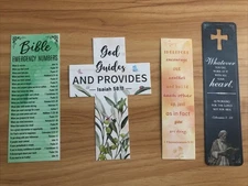 Bible Verse Bookmarks Lot of 4. - New - Inspirational Scripture / Faith