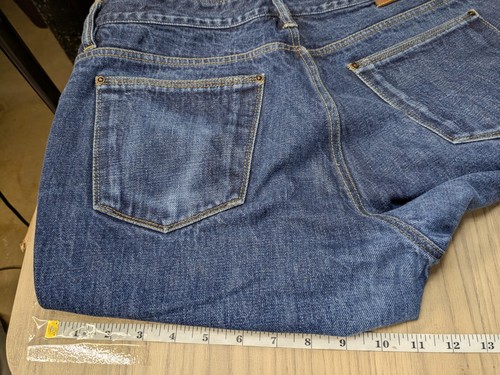 Shockoe Atelier Mens 32x32 Slim Straight Button Fly Dark Selvedge Jeans A053 - Picture 20 of 20