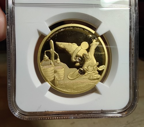 NGC PF70 UC NIUE 1 oz. GOLD & 1 oz. SILVER COINS SET 2017 MICKEY MOUSE FANTASIA - Picture 5 of 19