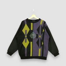 Vintage 90s Rudolph Valentino Pullover Knitwear Argyle Pattern Sweater Size L