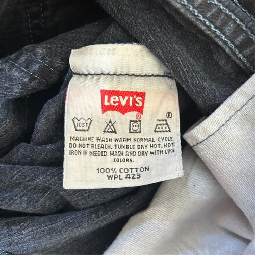 Vintage 90s Levi's 501 Jeans USA Straight Leg Black Denim 29x32 Actual (29x27) - Bild 2 von 12