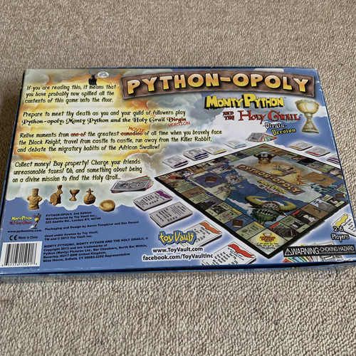 PYTHON-OPOLY Monty Python and the Holy Grail Board Game. Near Complete. - Picture 9 of 9