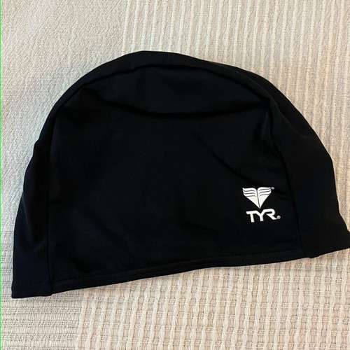TYR Lycra Comofort Badekappe schwarz leicht gebraucht - Bild 1 von 3