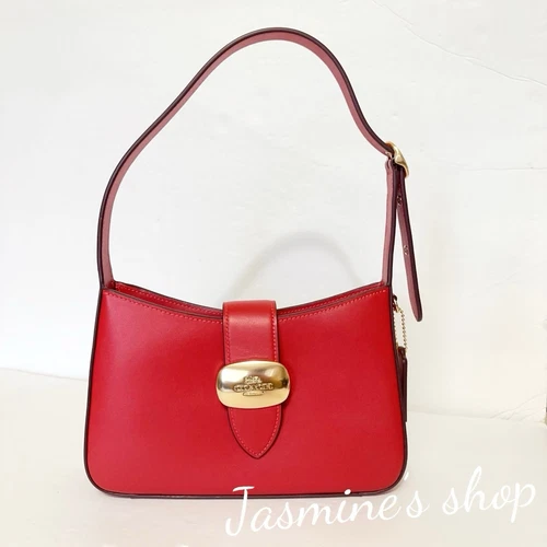 Borsa a tracolla Coach Eliza nuova con etichetta con chiusura a cerniera CAA93 valore comparabile 350€